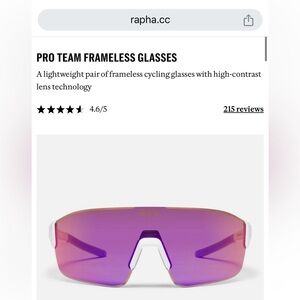 Pro Team Frameless glasses Rapha